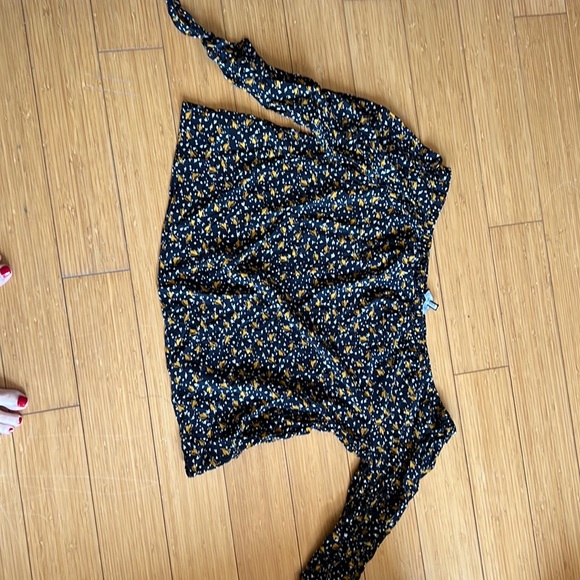 Madewell Silk Off-The-Shoulder Top in Falling Leaves - Picture 1 of 2